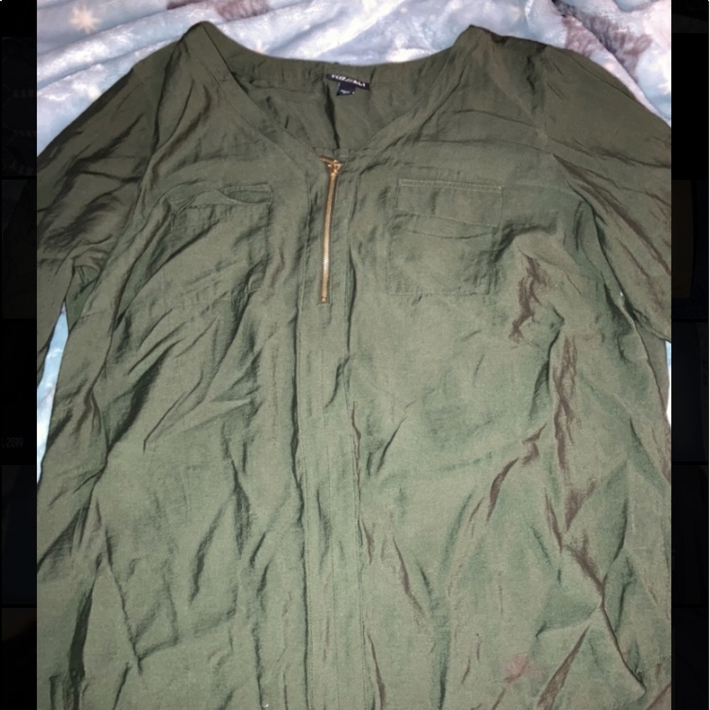 cute army green womens blouse/ shirt